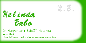 melinda babo business card